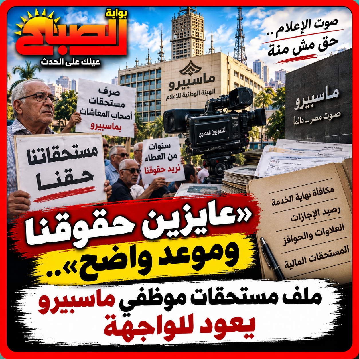 مستحقات ماسبيرو تتفجر من جديد.. أصحاب المعاشات يطالبون ببيان واضح عن حقوقهم